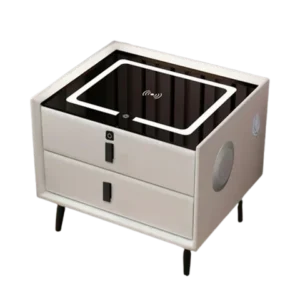 Mesa De Noche Inteligente Con Cargador Y Bocina 4045