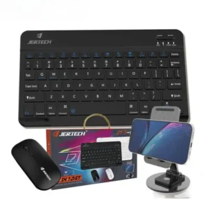 Docena de Combo Jertech Teclado + Mouse + Soporte de Celular CT3-01