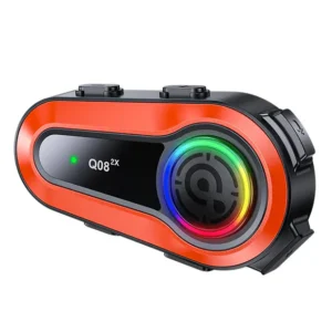 Intercomunicador Para Casco de Moto Impermeable RGB Q08 2X