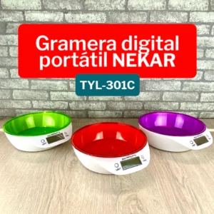 Gramera Digital Cocina Con Recipiente Nekar TYL-301